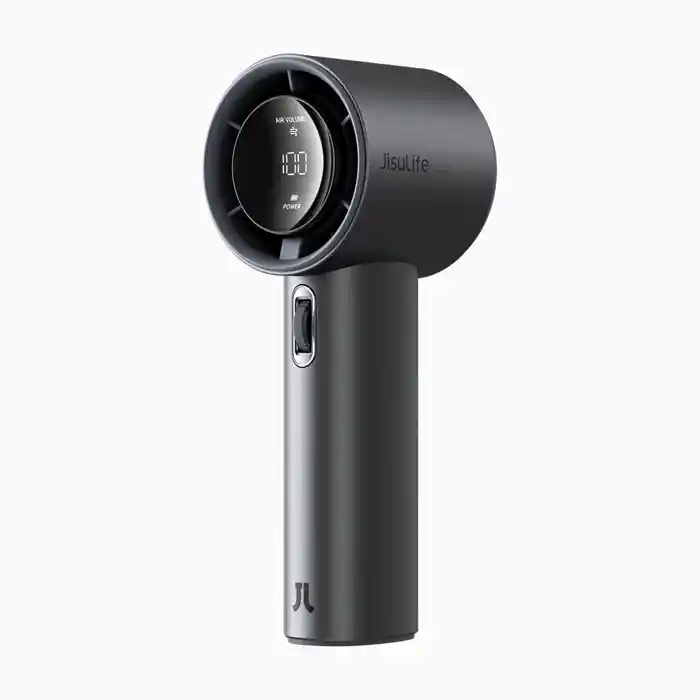 JISULIFE Ultra1 3 In 1 Portable Handheld Turbo Fan, 100 Speeds Adjustable Mini Personal Fan, 9000mAh USB Rechargeable Fan Battery Operated, LED Display, Metal Shell with Accessories Gifts for Men Wom